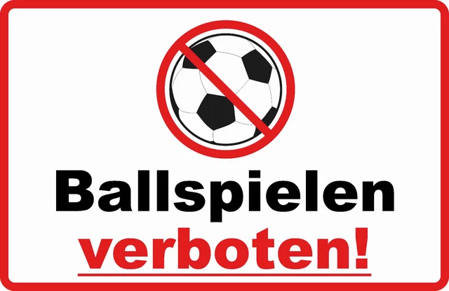 Verbotsschild „Ballspielen Verboten“ – Aus PVC, 21x30 Cm, Rot, Für Innen & Außen
