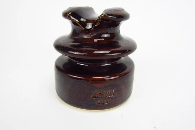 Locke Hi-Top 77 Porcelain Insulator Brown 3 3/4" Diameter