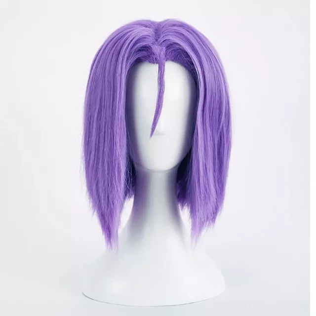 Team Rocket James Cosplay Wig Halloween Party Short Purple Hair Anime Pokemon