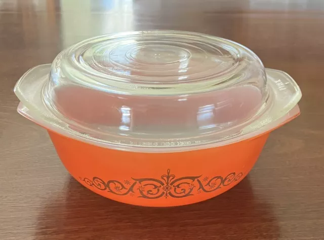 Vintage Pyrex Regency Casserole Dish Orange 1963 Pyrex Agee Australian