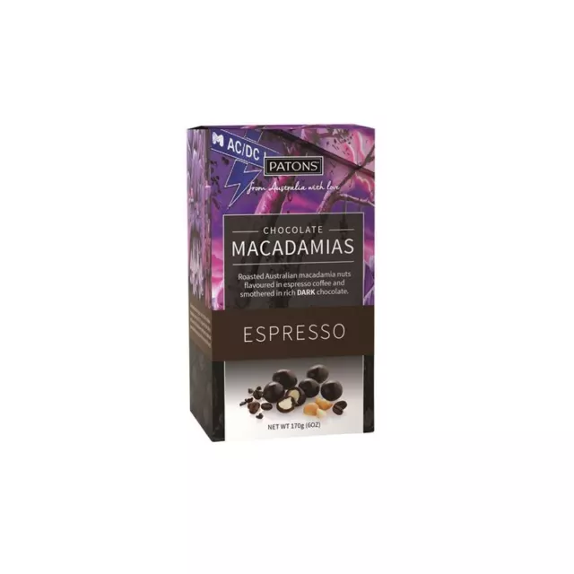 Patons - Chocolate Macadamia Dark Chocolate Espresso Box 170g (Made in Australia