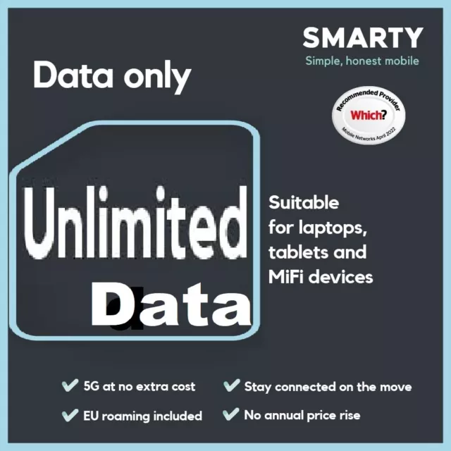 💥Unlimited Data SIM with no end to Superfast 5G Mobile Broadband Data!