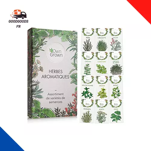 Kit De Graines D‘Herbes Aromatiques Prêt À Pousser , 12 Épices Et Aromates