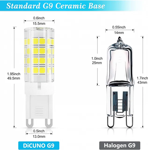 DiCUNO G9 LED Glühbirnen 3,5 W, 440LM, 6 Stück (1er Pack), kühlweiß 6