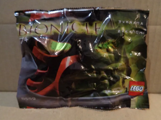 Lego 8559 Bionicle Krana Polybag Technic 2002 Krana X3 Kanohi X2 Sealed European