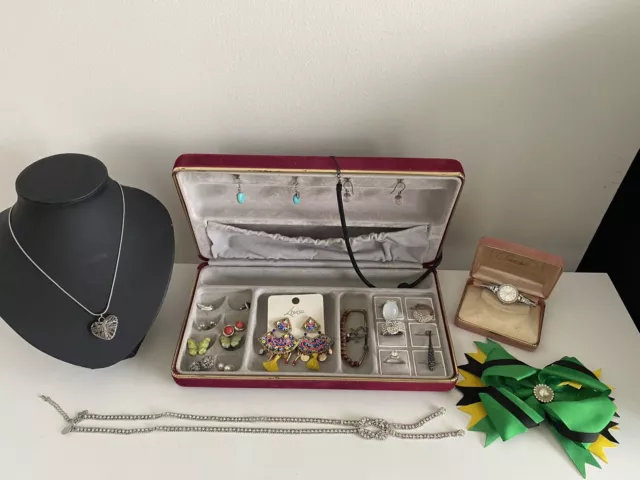 Bulk Lot Retro & Modern Costume Jewellery Gold, Silver & Tones + Watch