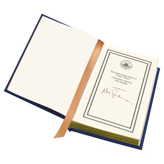 EP NEIL GAIMAN: Fragile Things Personally signed by Neil Gaiman Leather Bound Co