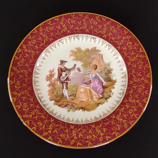 Limoges Le Reine Fragonard Plate