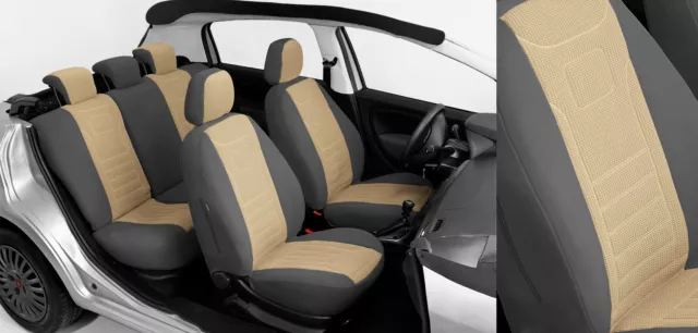 Maßgefertigte Atmungsakttive Velours Sitzbezüge (VGB1) für Toyota Yaris III