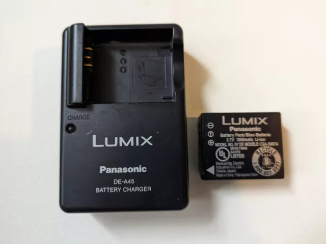 Panasonic DE-A45 Cargador de Batería OEM CGA-S007 Batería Lumix Cámara Repuesto