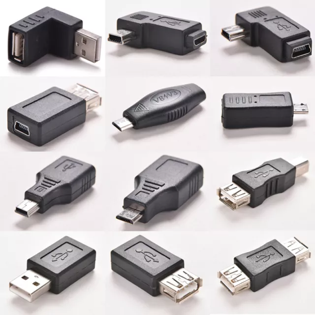 Typ USB 2.0-Stecker auf Buchse Micro-USB-Mini-Ladegerät-Adapter-Konverter ZF