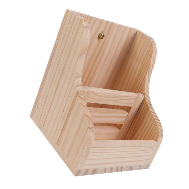 1pc Hasenheufutterautomat Holz Feeder Bunny Heu Rack Kaninchen Heu Feeder Holz