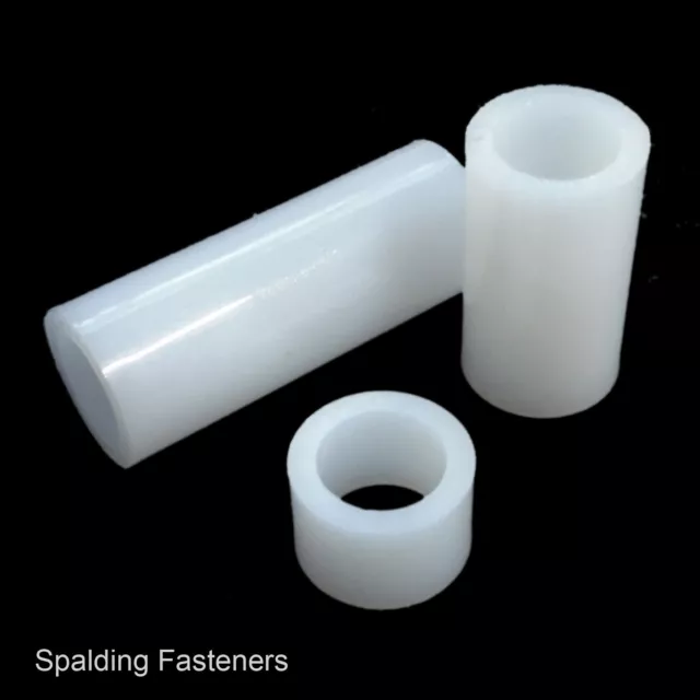 White Nylon Plastic SPACERS Standoff Washer M3 M4 M5 M6 M8 M10 or M12