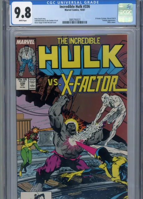 Incredible Hulk #336 Mt 9.8 Cgc White Pages David Story Mcfarlane Art X-Factor A
