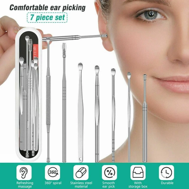 Eliminación de cerumen extractores de oídos accesorios portátiles kit de repuesto cerumen