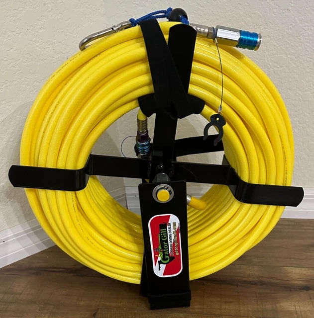 OUR LONGEST HOSE REEL LINE COMBO Hookah diving 200' Hose reel w/ 5/16