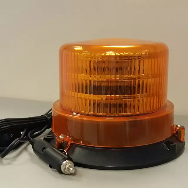 LED Amber Warning Beacon 10-30v Magnetic Three Point Fixing Cigarette Charger