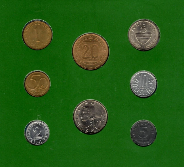 Coin Sets of All Nations Austria 1981-1982 UNC 10.1 Schilling 2 Groschen 1982 4