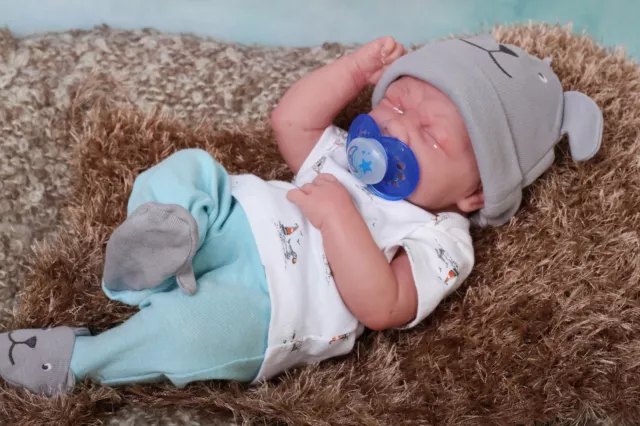 IT'S A BABY BOY! Crying PREEMIE Berenguer Life Like Reborn Pacifier Doll +Extras