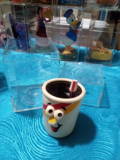 Vintage Burger King 1989 Hallmark Cards Drink Cup On Wheels Toy