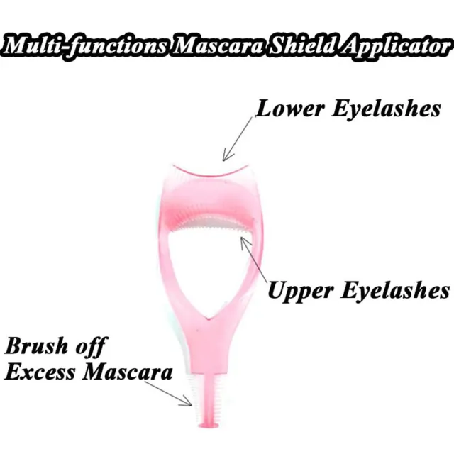 Eyelash Brush Curler Mascara Guard- 3 in 1 Applicator Tool Stencil ShieldGuideR 3