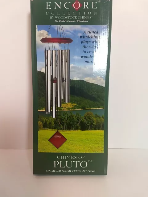 New in Box ENCORE COLLECTION CHIMES OF PLUTO 27 INCH LONG WIND CHIME SET
