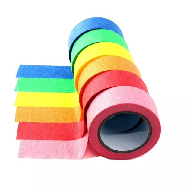 HUAZIZ Set di 12 rotoli di nastri adesivi colorati Washi da 25 mm di  larghezza, per