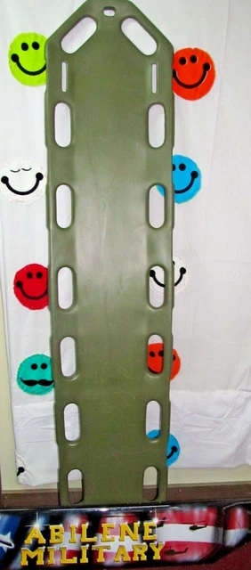 Military Rapid Deployment Stretcher Spine Board U.S. 73" x 16"x 2"