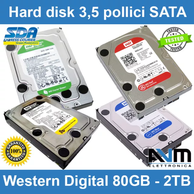 Hard disk 3,5" SATA Western Digital 2TB 1TB 500GB WD Caviar Blue Red Green 320GB