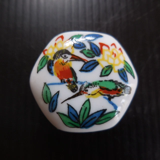 Boite En Porcelain Collection Vintage Bijou Miniature Pilulier a Decor