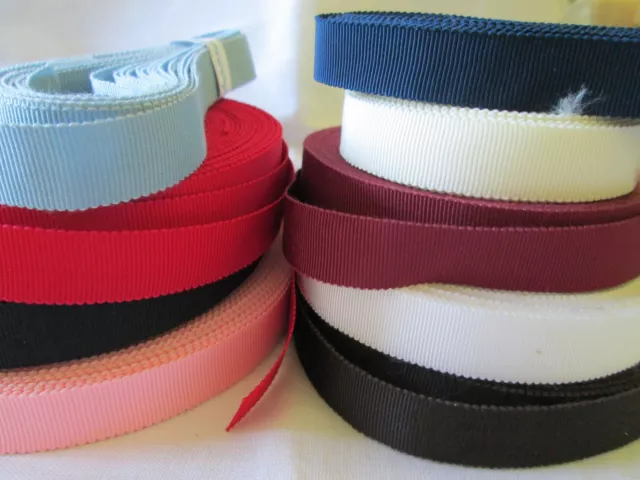 15mm GROSGRAIN / PETERSHAM RIBBON various colours and lengths