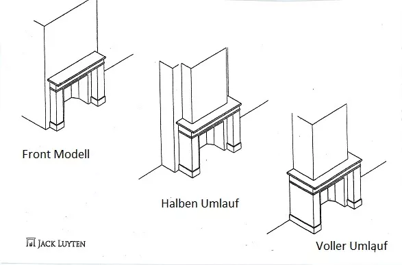 Stilkamin Kaminfassade Kaminumrandung Kaminverkleidung  Modell L300 bended 2