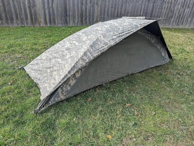 Dresmannst US Army Issue 1 Mann Tent Combat Shelter Tent Complete Acu