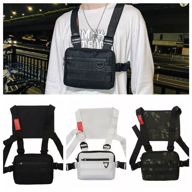 Harness Chest Waist Pack Phone Sport Bag Hip Hop Tactical Men Chest Rig Vest Bag