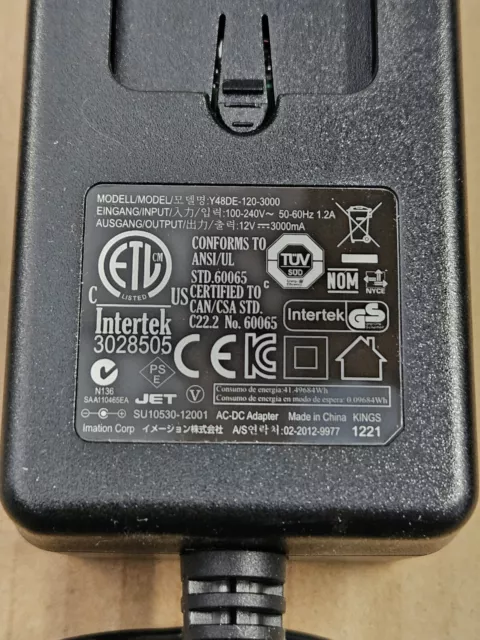 Intertek AC-DC adapter Alimentatore 100-240V 50-60HZ 1.2A 12V CON MULTI PRESE 2