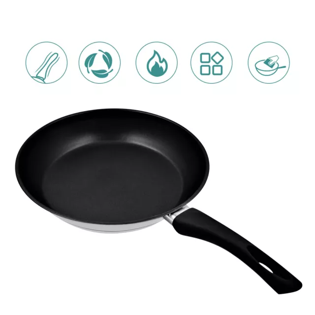 PADERBORN 24cm Stainless Steel Frypan Non Stick Frying Pan Induction Cookware