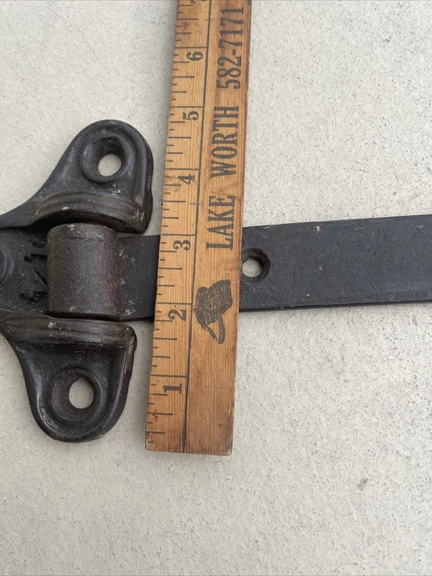 Barn Farmhouse Door Hinge Gate Strap 14” rustic vintage iron Forge Heavy Antique 10