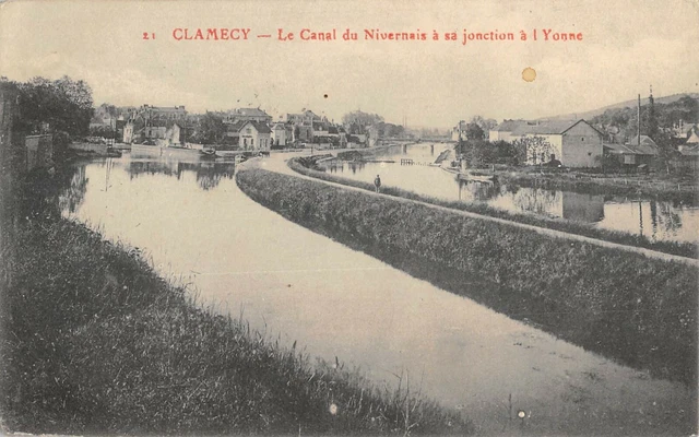 Cpa 58 Clamecy Le Canal Du Nivernais A Sa Junction A L'yonne