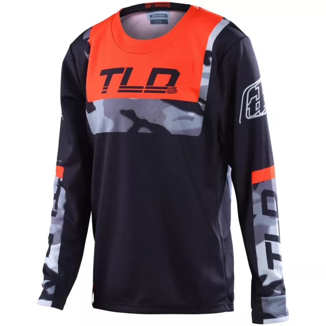 Troy Lee Designs MX 2023 GP Brazen Camo Black/Orange Kids Dirt Bike Jersey