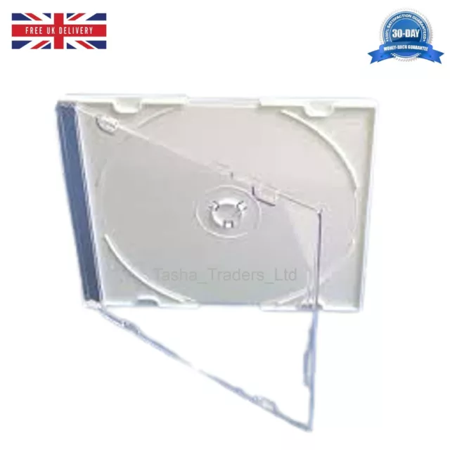 Standard Single CD Jewel Cases 10mm Hold 1 Disc with White Tray Assembled LOT