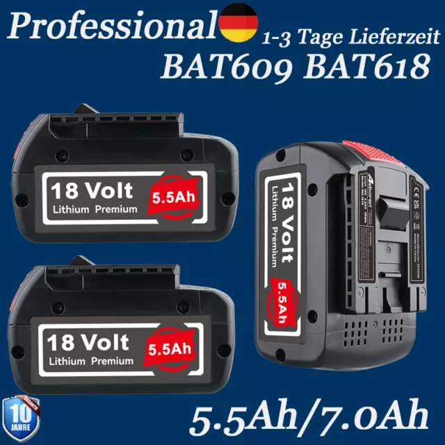 Akku für Bosch 18V 5,5Ah /7,0Ah Professional GBA GSR GSB BAT618 BAT609 622 18V