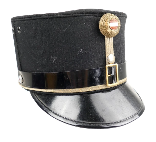 Österreich Bundesstaat - schwarze steife Kappe für Gendarmerie  #54954
