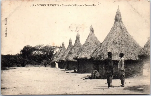 CONGO - cases des miliciens a BRAZZAVILLE