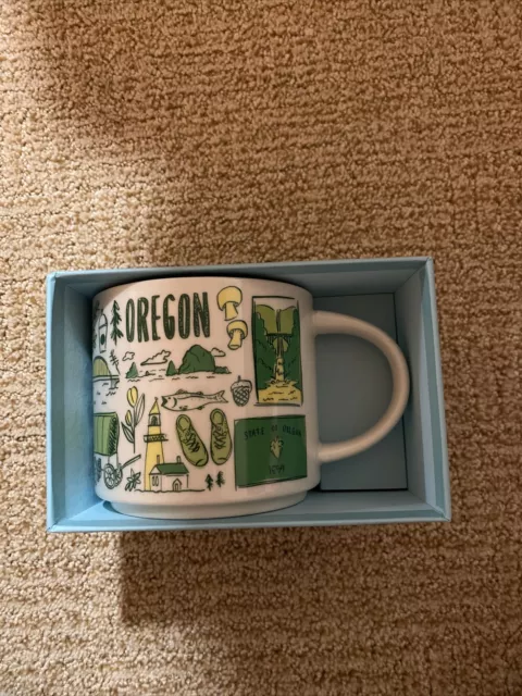 New Starbucks Oregon 14oz Coffee Mug - Been There Series