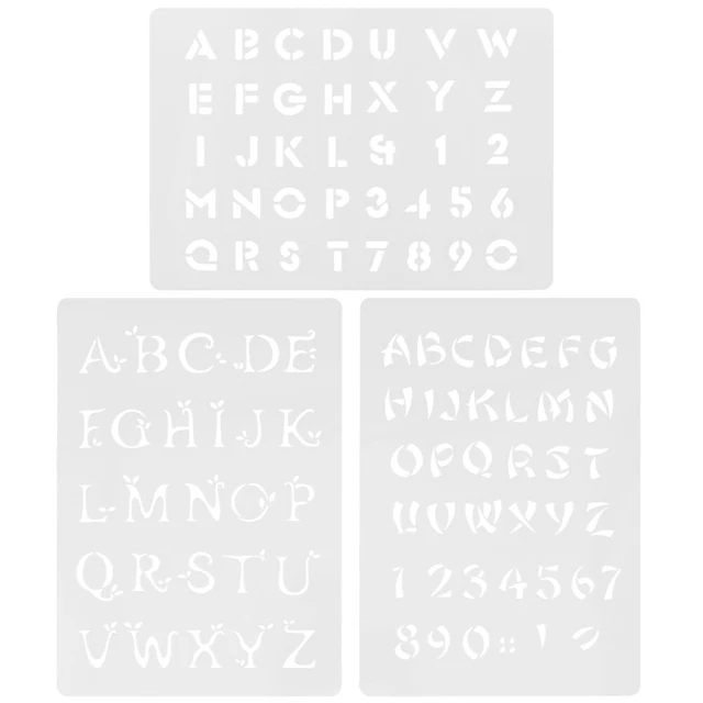 Tenare 37-teiliges Kuchen-Schablonen Set - Alphabet A-Z, Zahlen 0-9 & Herz