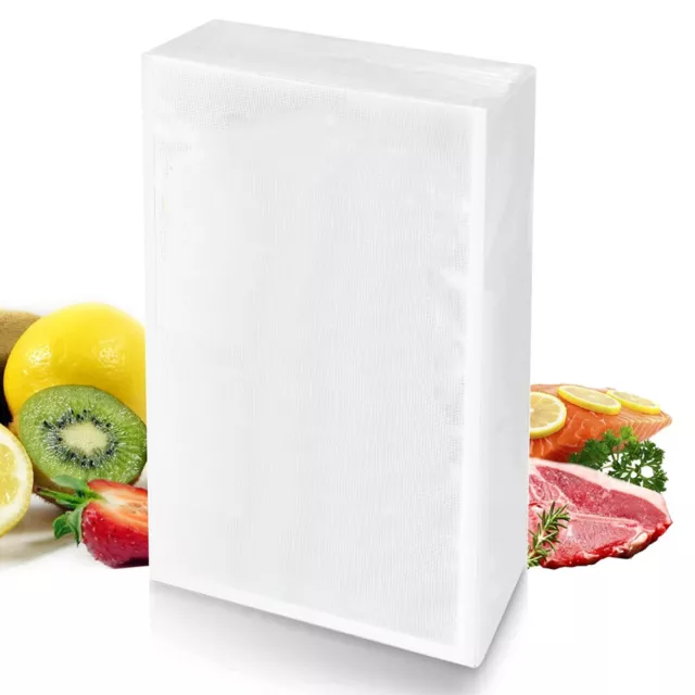 100/200 Pint Quart Vacuum Sealer Bags 6x10 8x12 Embossed Meal Food Saver Storage