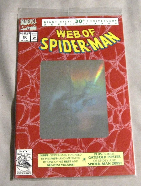 SEALED! WEB OF SPIDER MAN #90 30th Anniversary Special Poster of Spider Man 2099