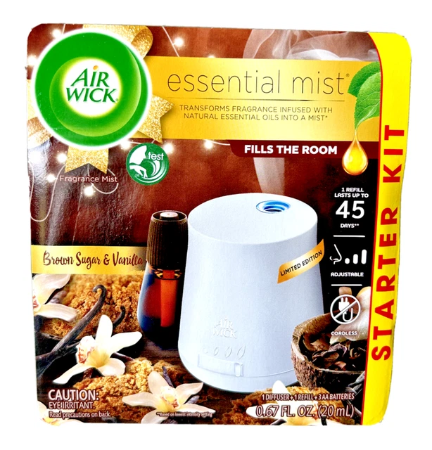 AIR WICK ESSENTIAL Mist Starter Kit, Diffuser + 1 Refill, Air Freshener