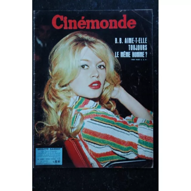 Cinémonde n° 1340  12 avril 1960 Brigitte Bardot cover + 3 p. - Gabin - S. Signo