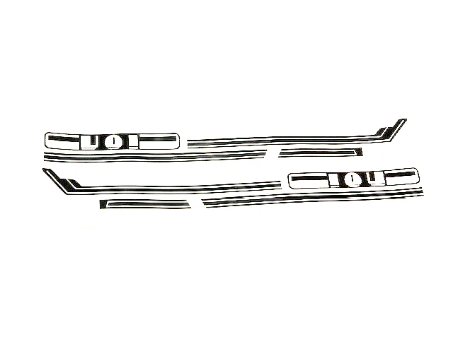 Garelli Noi  Kit Completo Adesivi Fiancate Laterali Colore Nero E Bianco  _